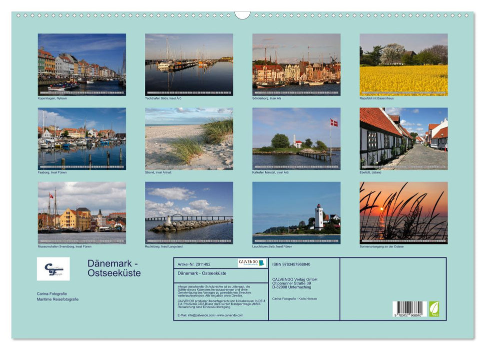 Dänemark - Ostseeküste (CALVENDO Wandkalender 2026)