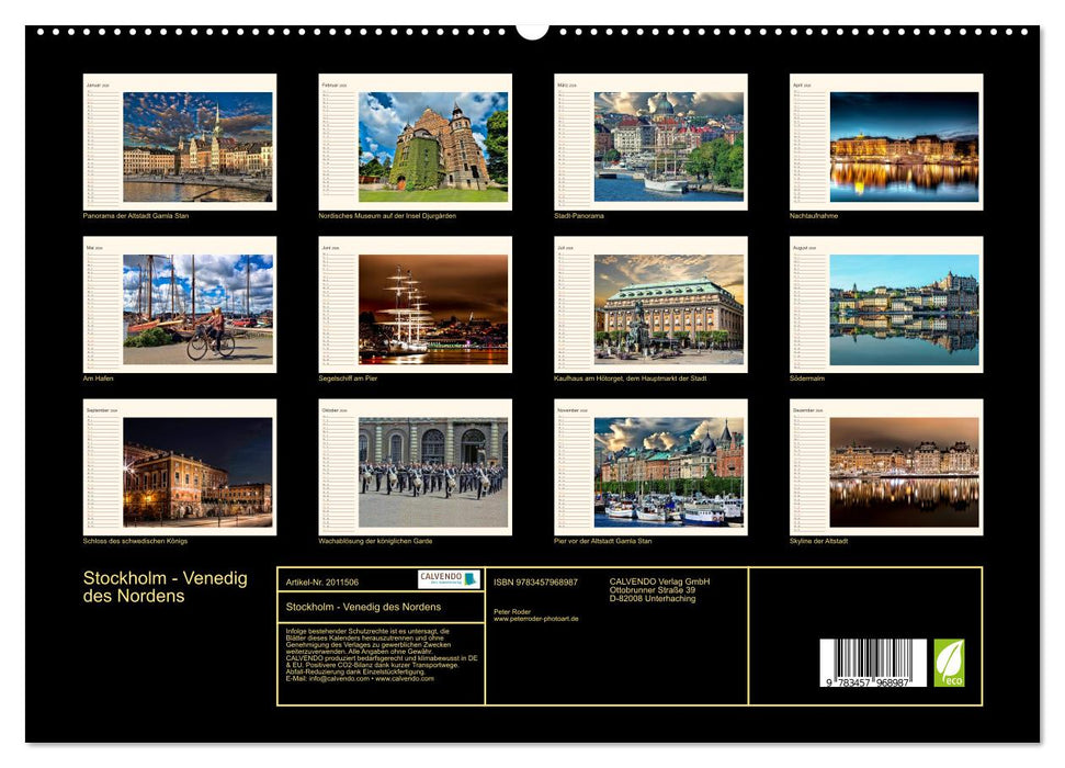 Stockholm - Venedig des Nordens (CALVENDO Premium Wandkalender 2026)