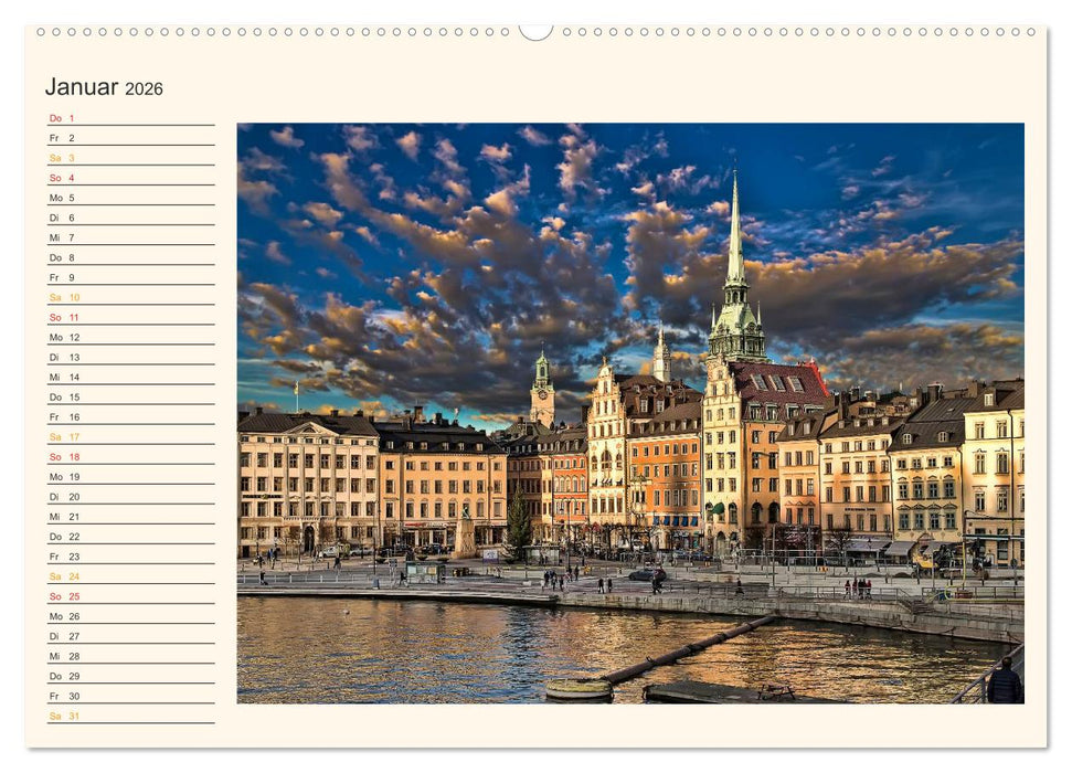 Stockholm - Venedig des Nordens (CALVENDO Premium Wandkalender 2026)