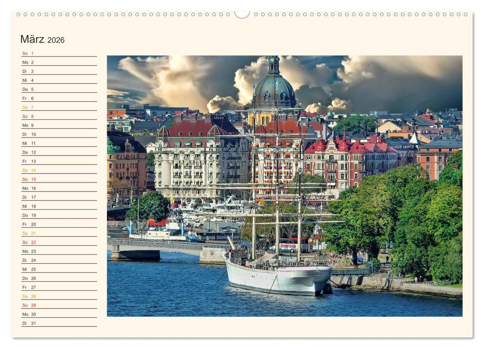 Stockholm - Venedig des Nordens (CALVENDO Premium Wandkalender 2026)