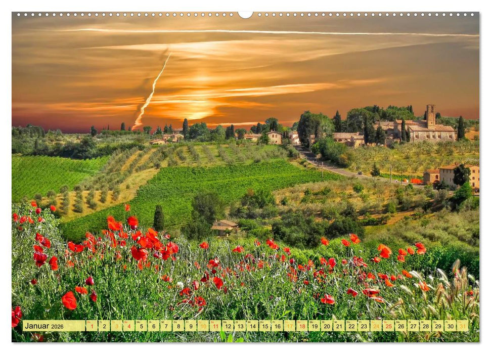 Bühne frei für die Toskana (CALVENDO Premium Wandkalender 2026)