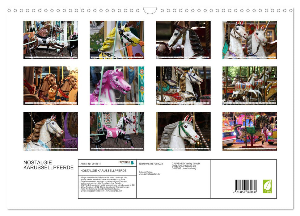 NOSTALGIE KARUSSELLPFERDE (CALVENDO Wandkalender 2026)