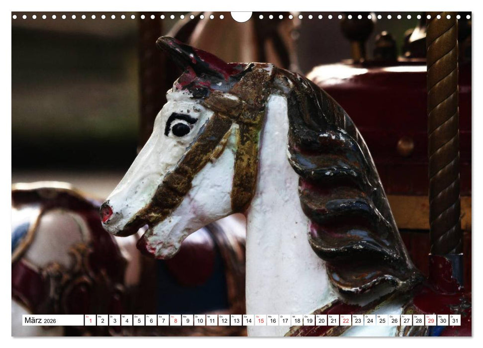 NOSTALGIE KARUSSELLPFERDE (CALVENDO Wandkalender 2026)