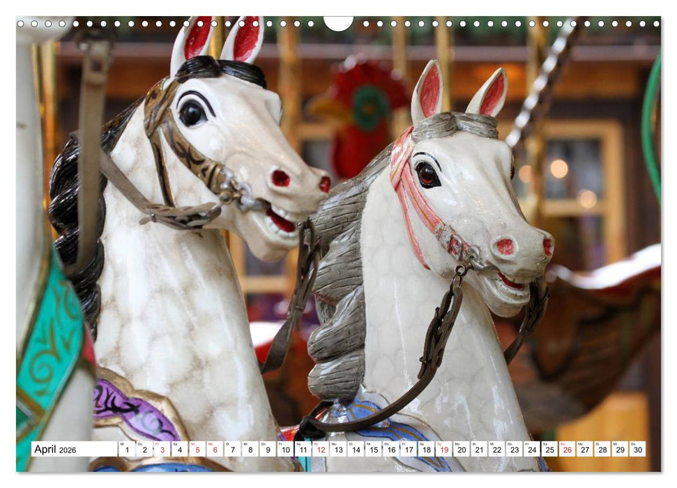 NOSTALGIE KARUSSELLPFERDE (CALVENDO Wandkalender 2026)