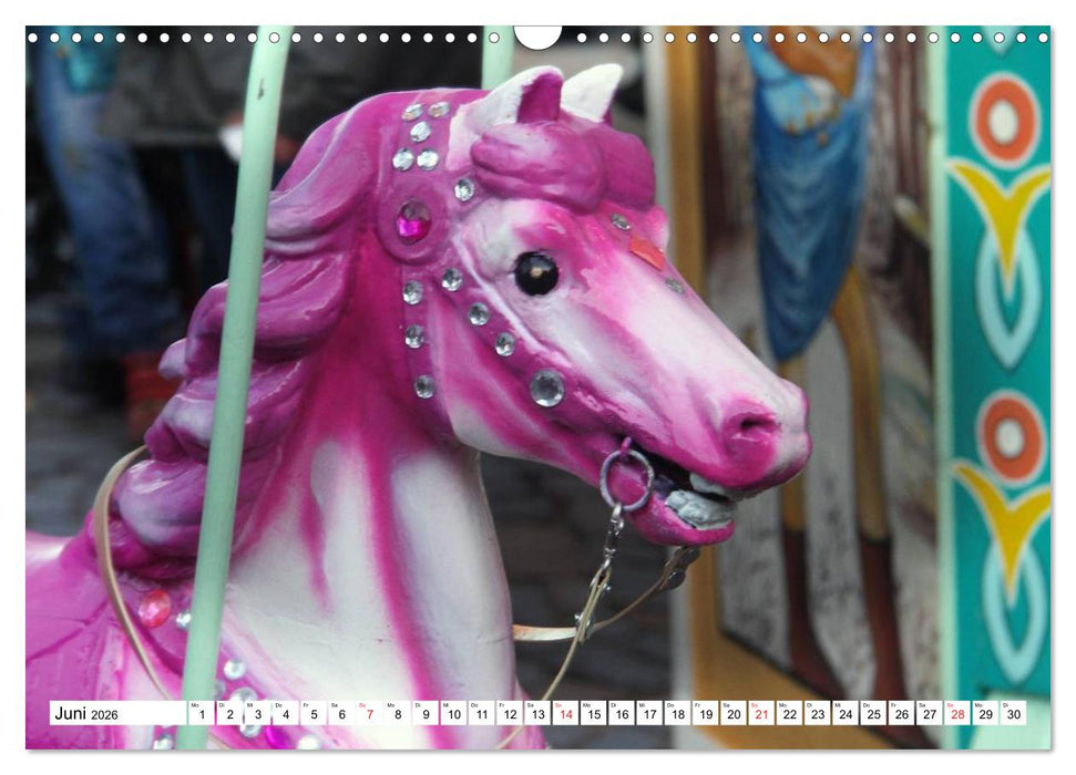 NOSTALGIE KARUSSELLPFERDE (CALVENDO Wandkalender 2026)