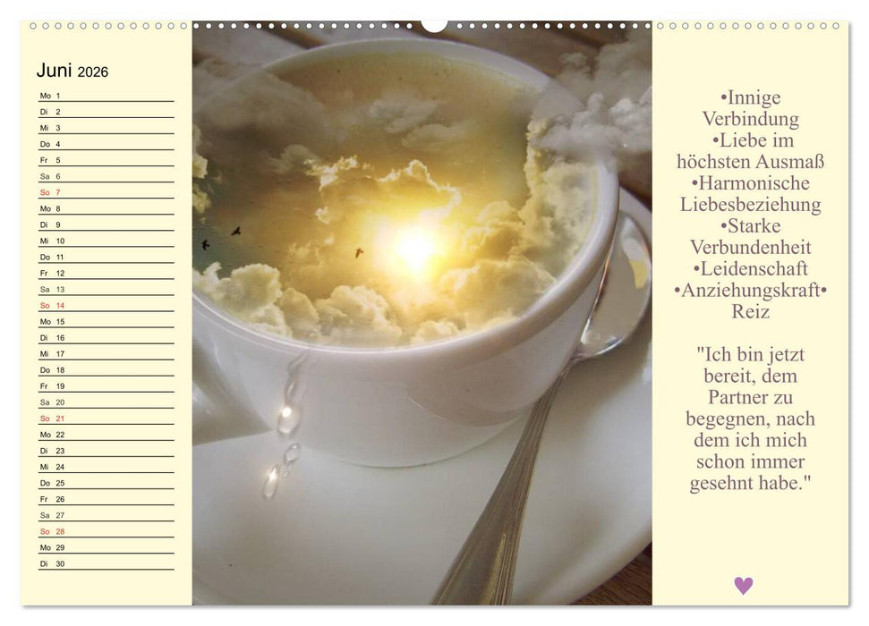 Tarot. Spirituell durch das Jahr (CALVENDO Premium Wandkalender 2026)