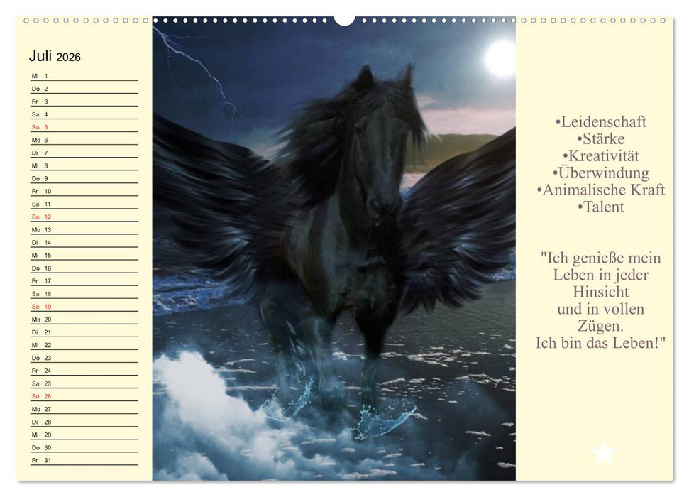 Tarot. Spirituell durch das Jahr (CALVENDO Premium Wandkalender 2026)