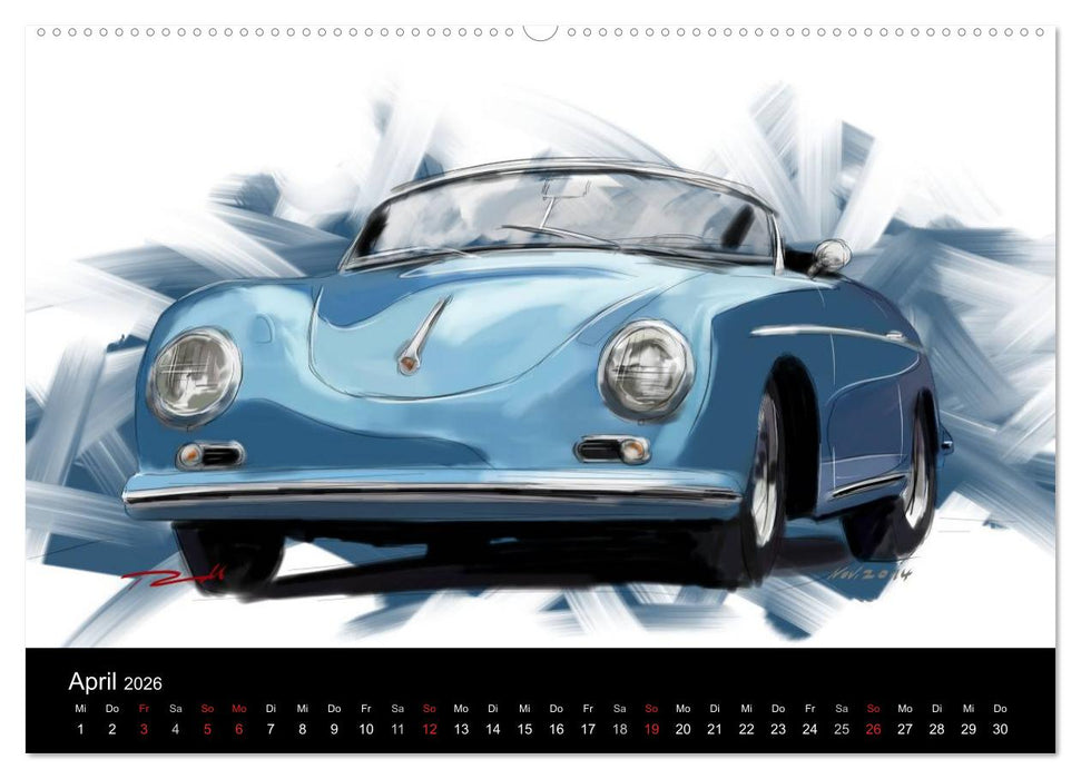 Porsche inspired Artwork by Reinhold Art´s (CALVENDO Premium Wandkalender 2026)