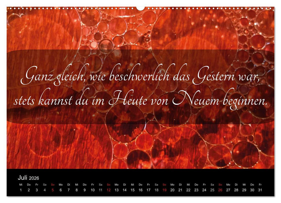 Mit Sprüchen und Weisheiten durch´s Jahr (CALVENDO Premium Wandkalender 2026)