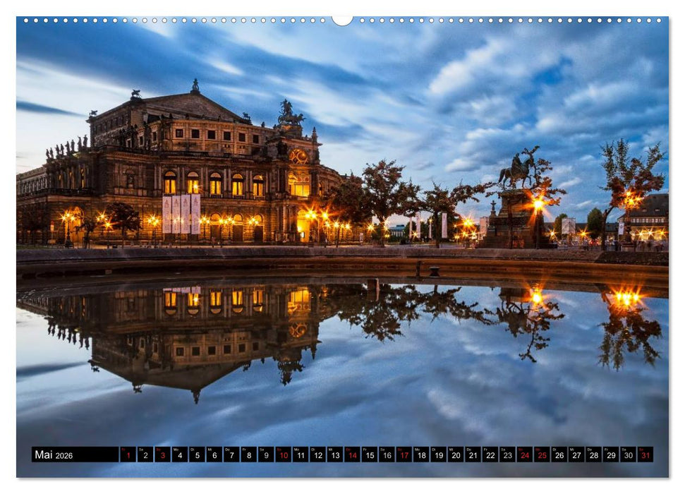 Dresden: Impressionen aus Stadt und Umgebung (CALVENDO Wandkalender 2026)