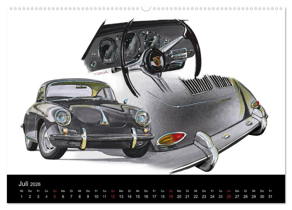 Classic Car Art by Reinhold Art´s (CALVENDO Premium Wandkalender 2026)