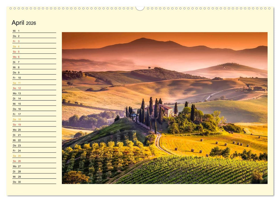 Bühne frei für die Toskana (CALVENDO Wandkalender 2026)
