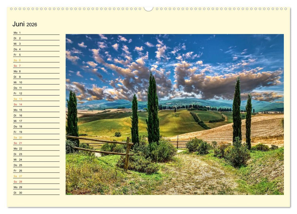 Bühne frei für die Toskana (CALVENDO Wandkalender 2026)