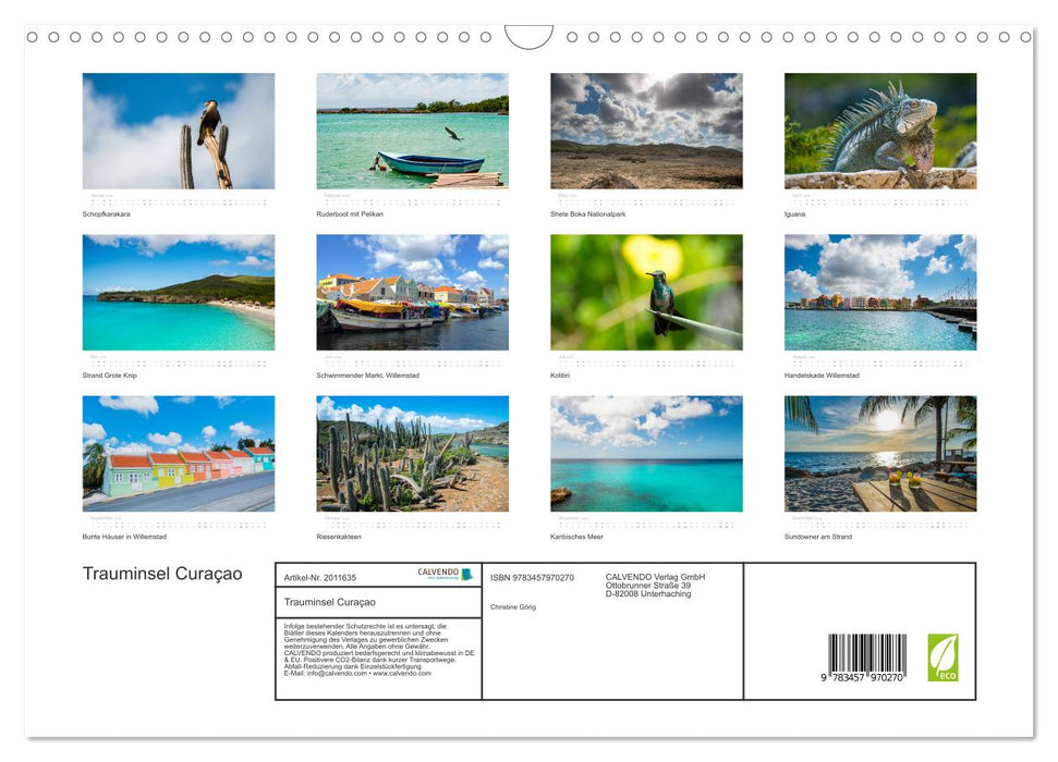 Trauminsel Curaçao (CALVENDO Wandkalender 2026)