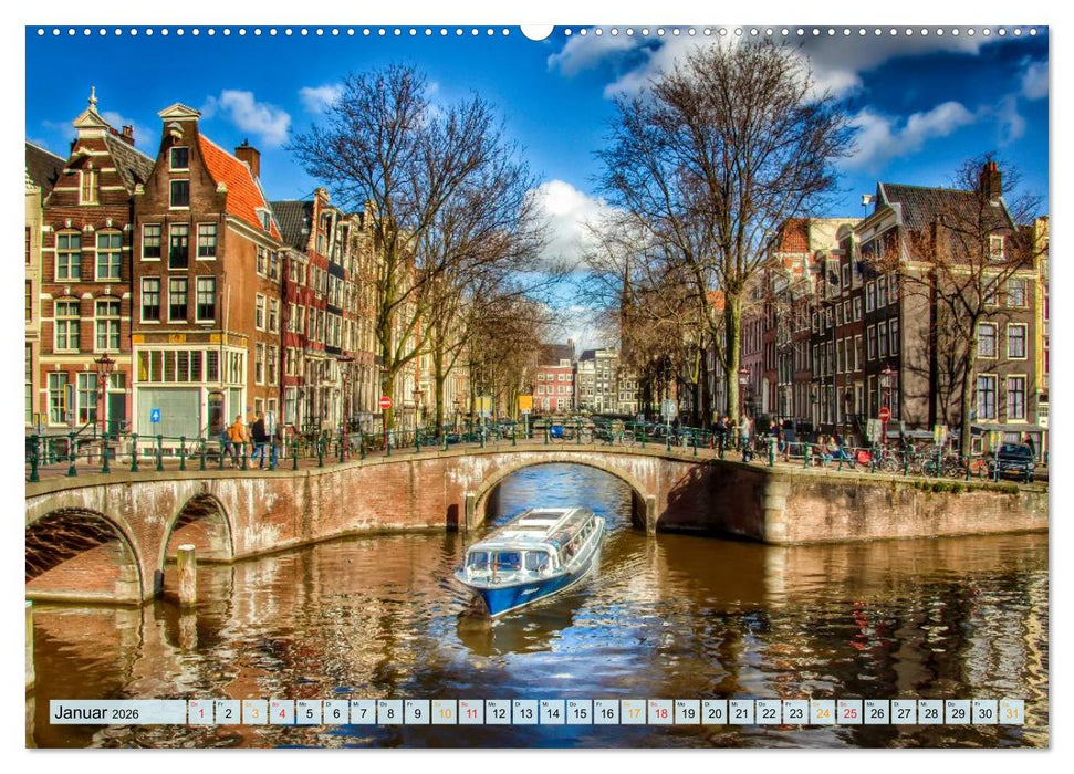 Amsterdam - Venedig des Nordens (CALVENDO Premium Wandkalender 2026)