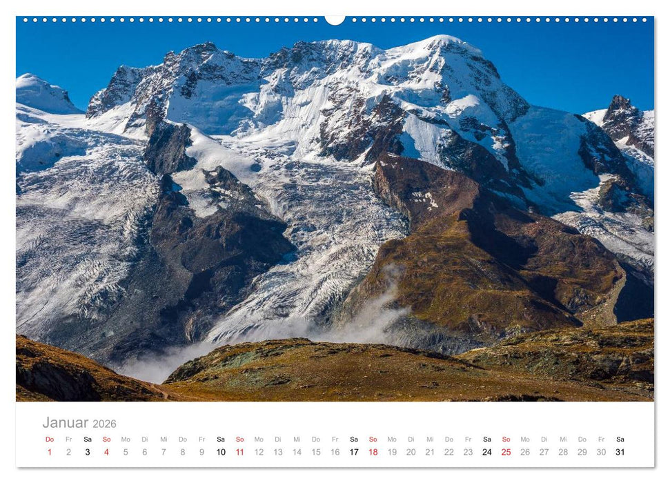 Walliser Alpen – Europas »kleiner« Himalaya (CALVENDO Wandkalender 2026)