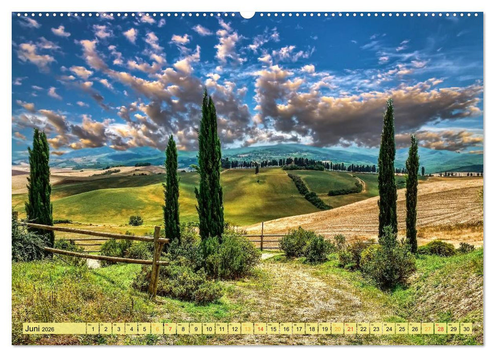 Bühne frei für die Toskana (CALVENDO Wandkalender 2026)