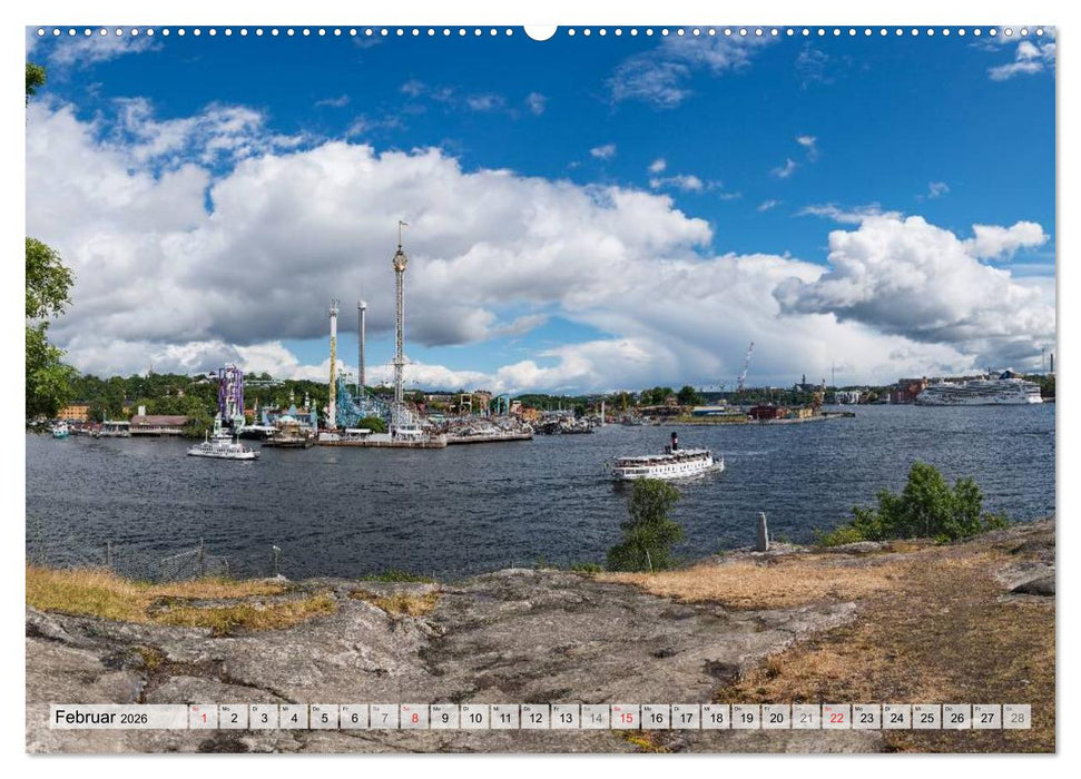 Stockholm an Mittsommer (CALVENDO Premium Wandkalender 2026)