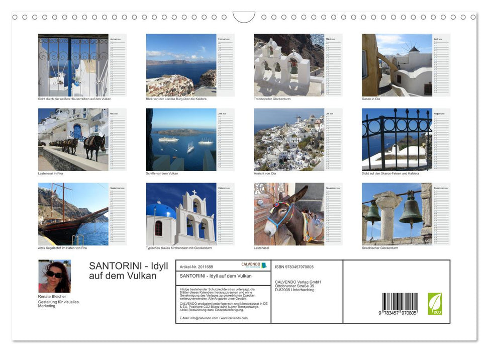 SANTORINI - Idyll auf dem Vulkan (CALVENDO Wandkalender 2026)