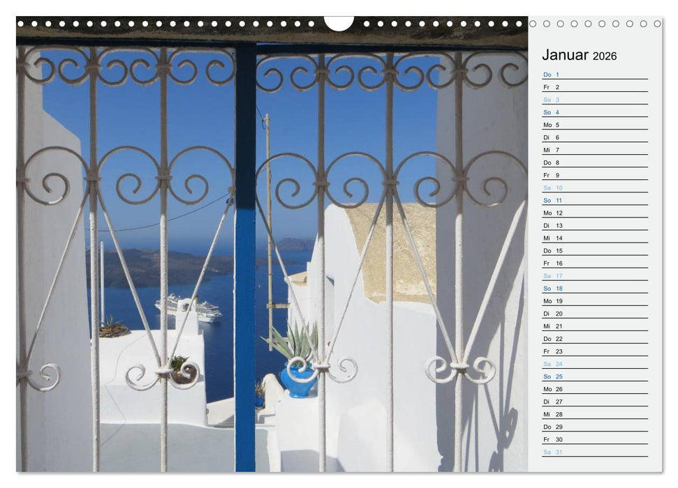 SANTORINI - Idyll auf dem Vulkan (CALVENDO Wandkalender 2026)