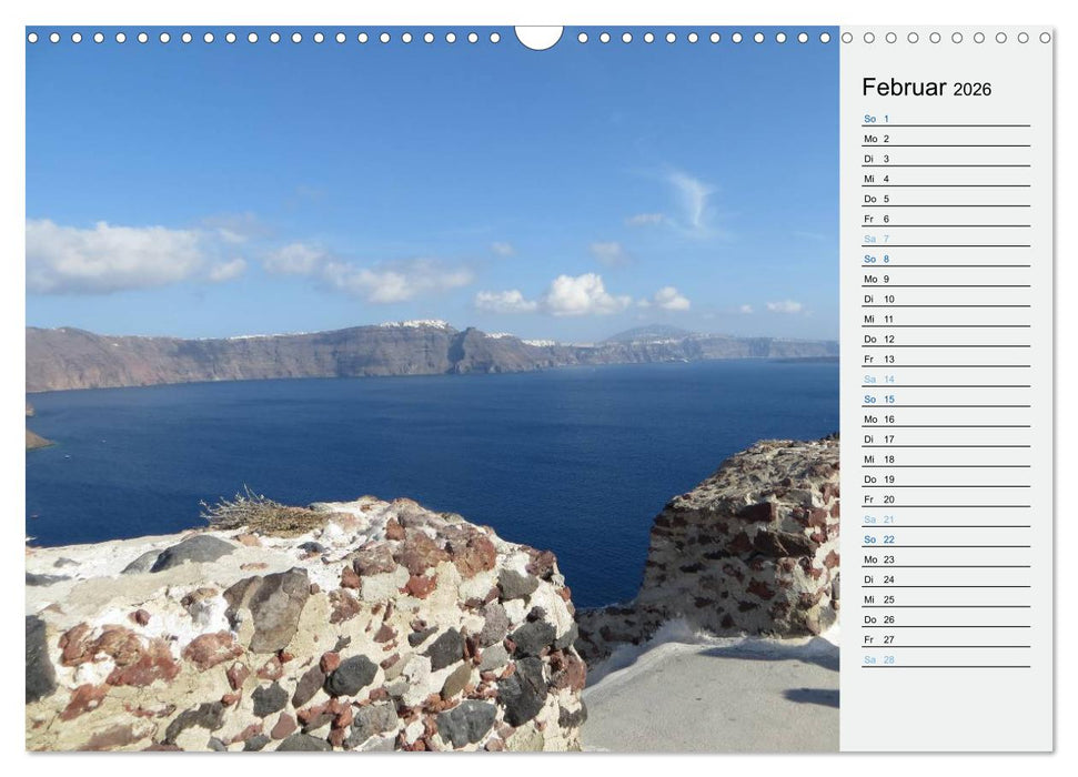 SANTORINI - Idyll auf dem Vulkan (CALVENDO Wandkalender 2026)