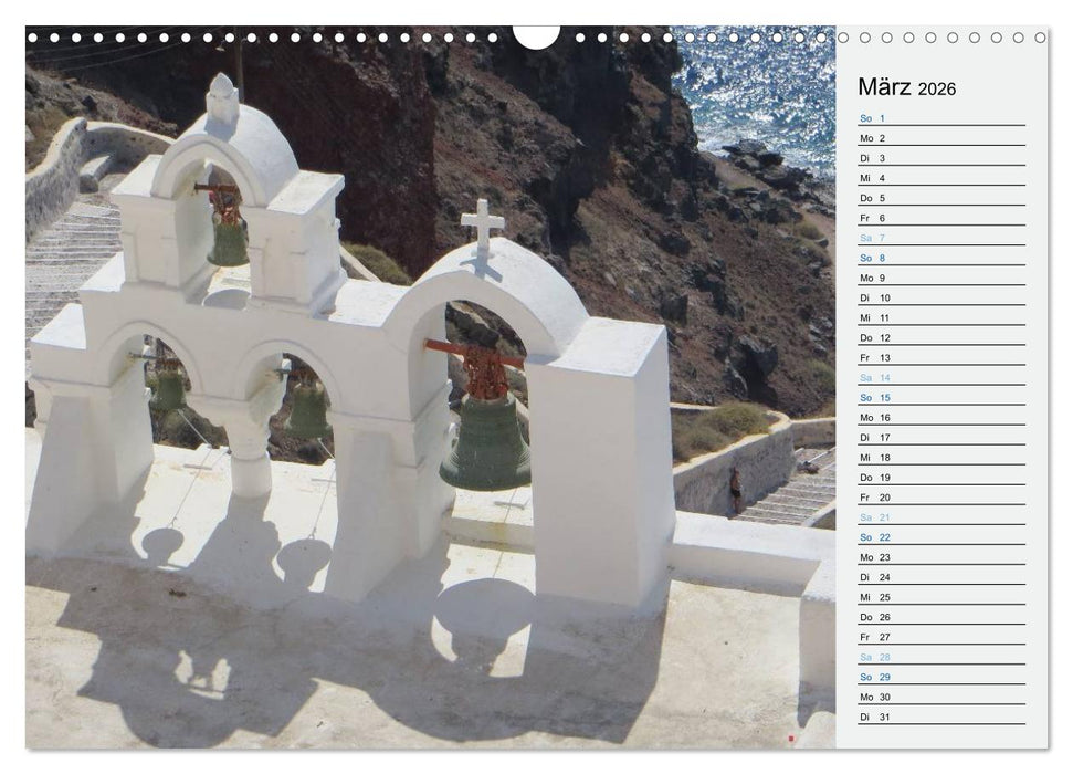 SANTORINI - Idyll auf dem Vulkan (CALVENDO Wandkalender 2026)