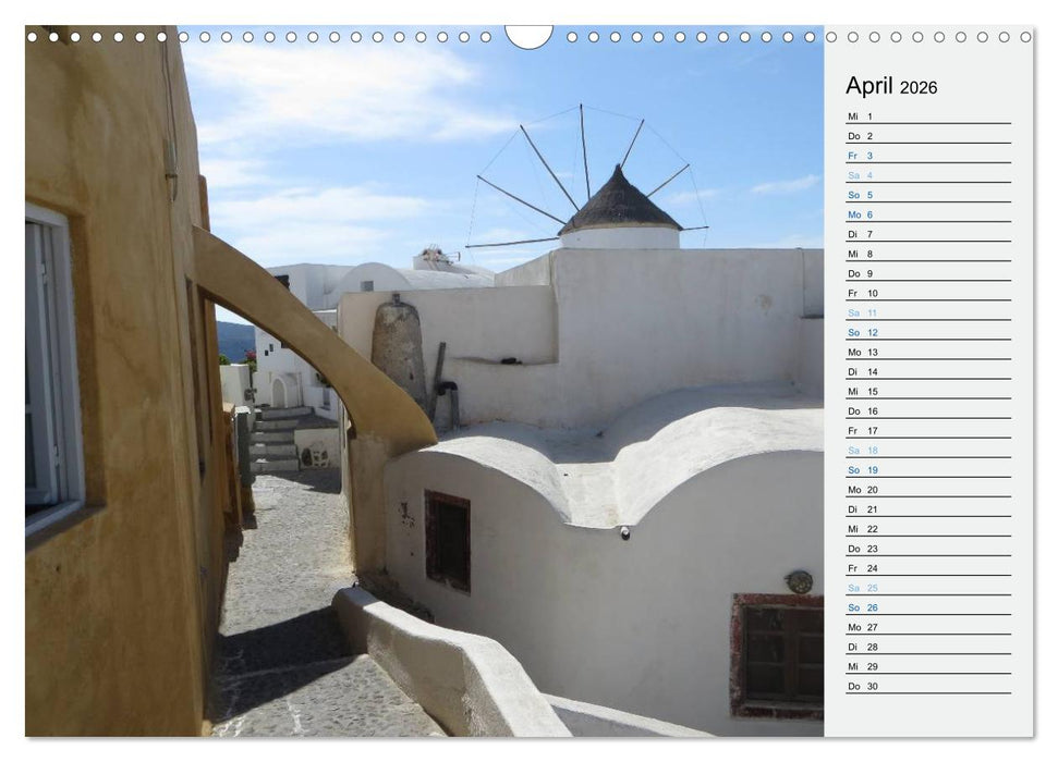 SANTORINI - Idyll auf dem Vulkan (CALVENDO Wandkalender 2026)