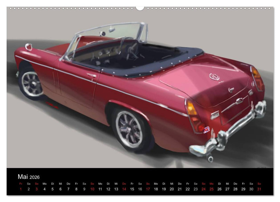 Classic Car Art by Reinhold Art´s (CALVENDO Wandkalender 2026)