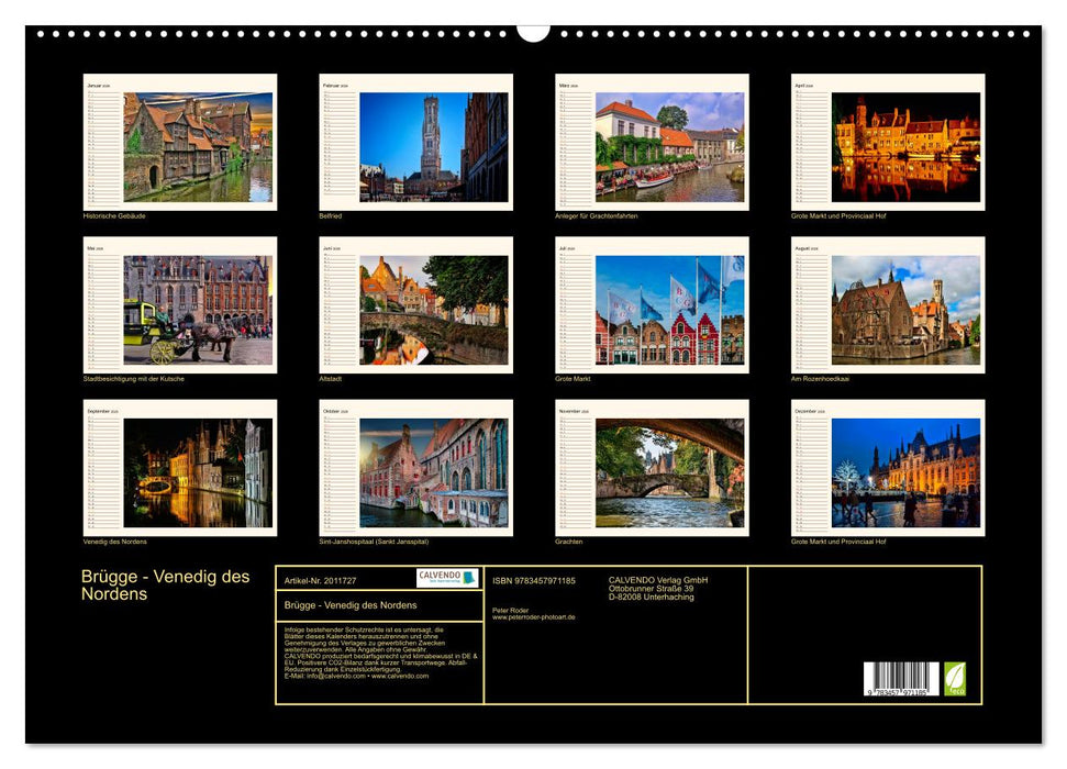 Brügge - Venedig des Nordens (CALVENDO Wandkalender 2026)