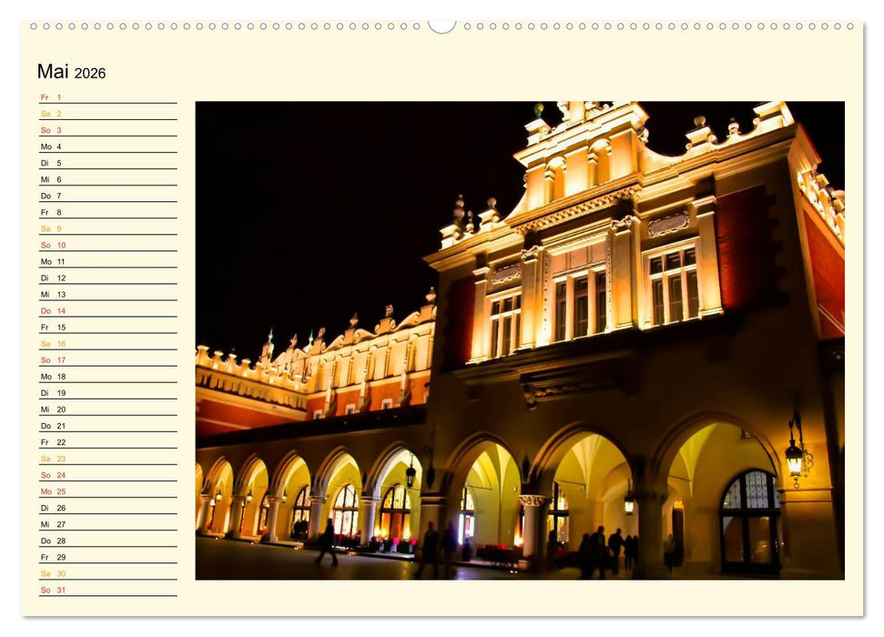 Krakau - das polnische Florenz (CALVENDO Premium Wandkalender 2026)