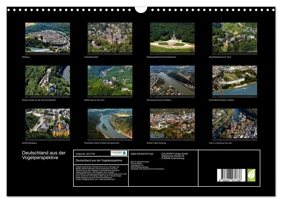 Deutschland aus der Vogelperspektive (CALVENDO Wandkalender 2026)