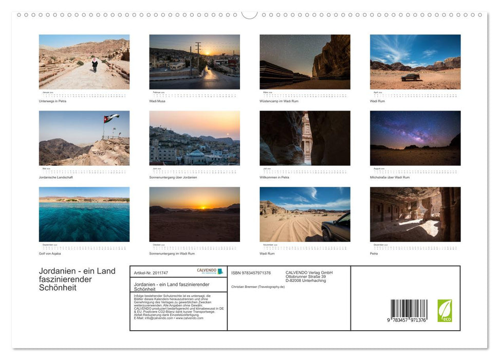 Jordanien - ein Land faszinierender Schönheit (CALVENDO Premium Wandkalender 2026)