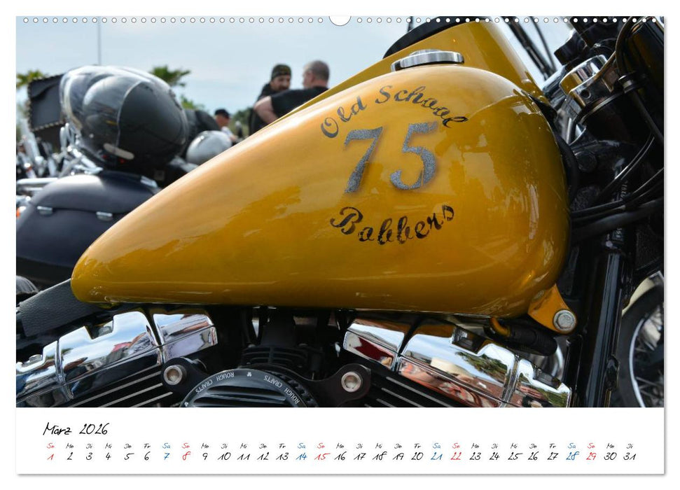 Harley Davidson - Details einer Legende (CALVENDO Premium Wandkalender 2026)