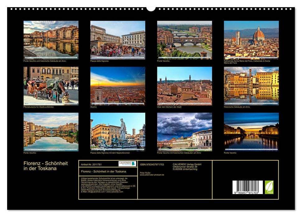 Florenz - Schönheit in der Toskana (CALVENDO Premium Wandkalender 2026)