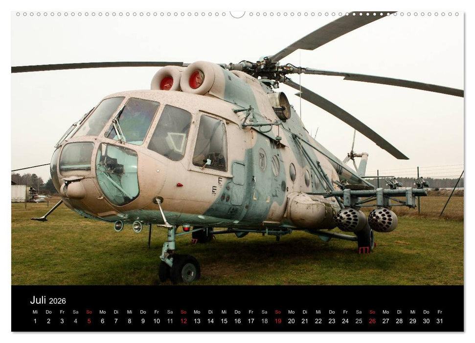 Hubschrauber und Kampfflugzeuge der NVA (CALVENDO Premium Wandkalender 2026)