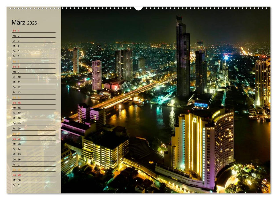 Bangkok - Königreich Thailand (CALVENDO Premium Wandkalender 2026)