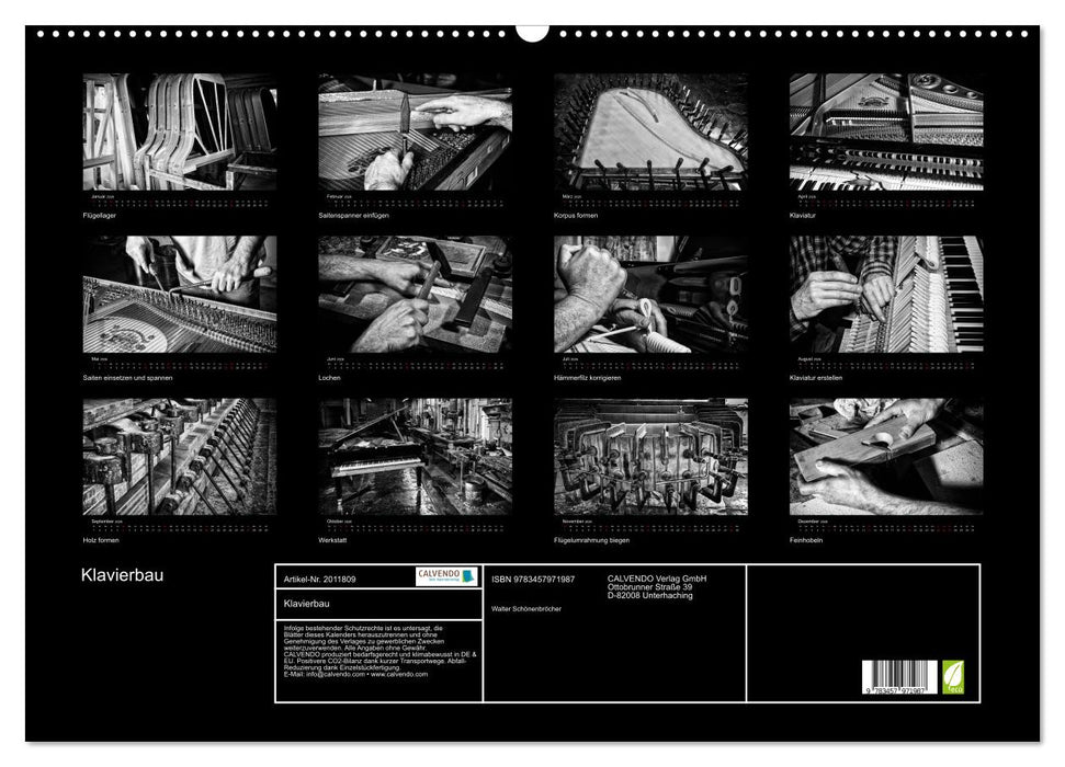 Klavierbau (CALVENDO Wandkalender 2026)