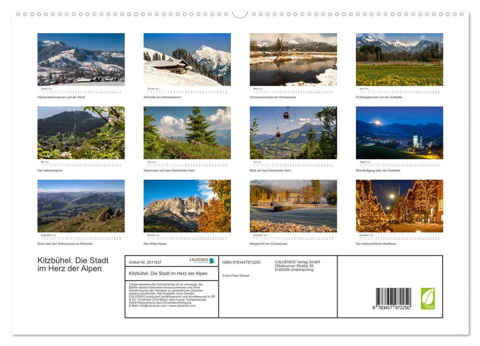 Kitzbühel. Die Stadt im Herz der Alpen (CALVENDO Premium Wandkalender 2026)