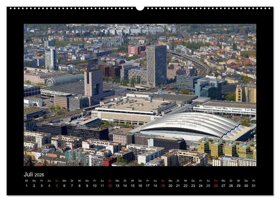 über den Dächern von FRANKFURT (CALVENDO Premium Wandkalender 2026)