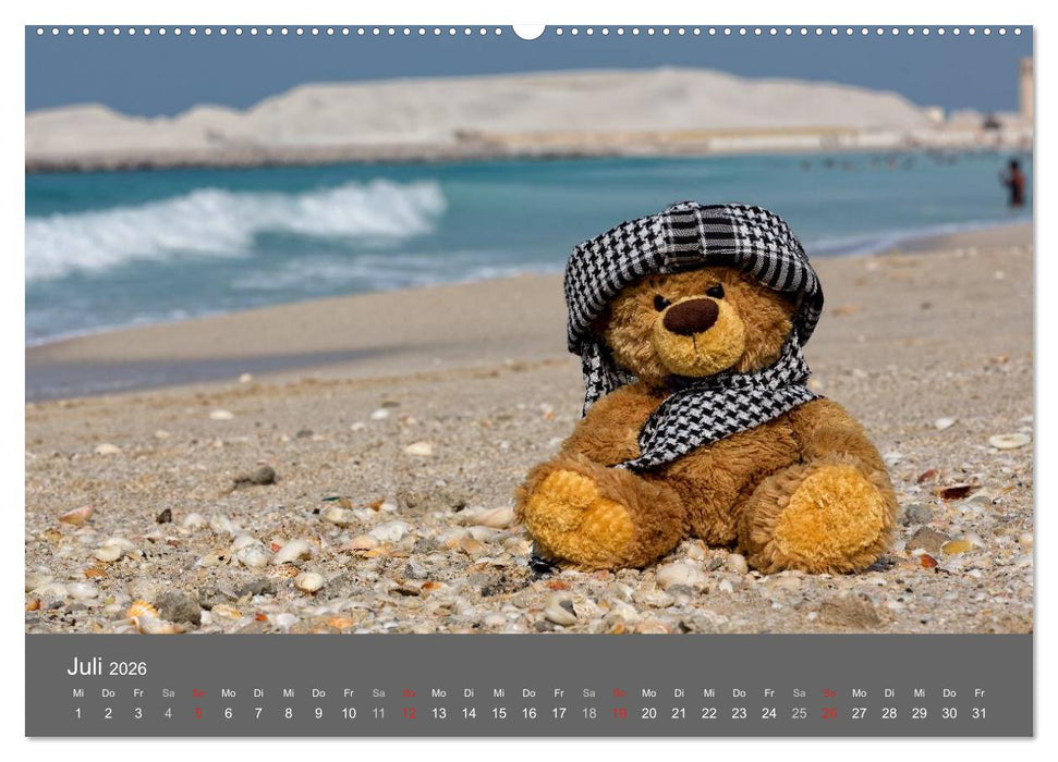Travelling Teddy 2026 (CALVENDO Premium Wandkalender 2026)