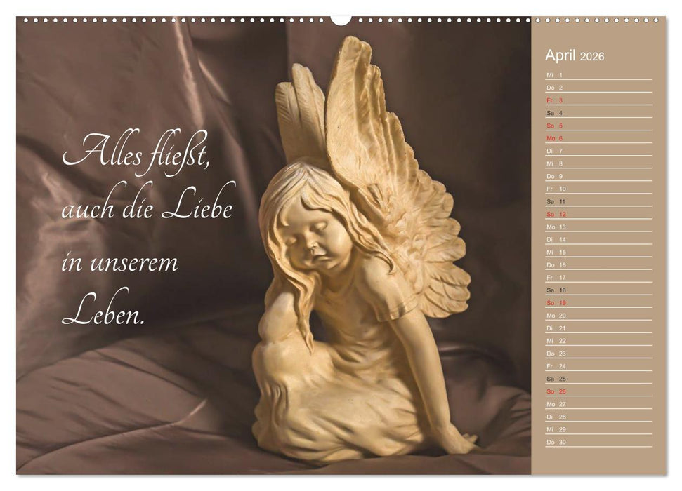 Engel - Die Worte der Liebe (CALVENDO Premium Wandkalender 2026)