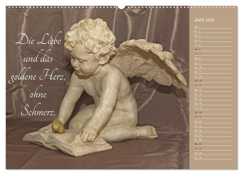 Engel - Die Worte der Liebe (CALVENDO Premium Wandkalender 2026)