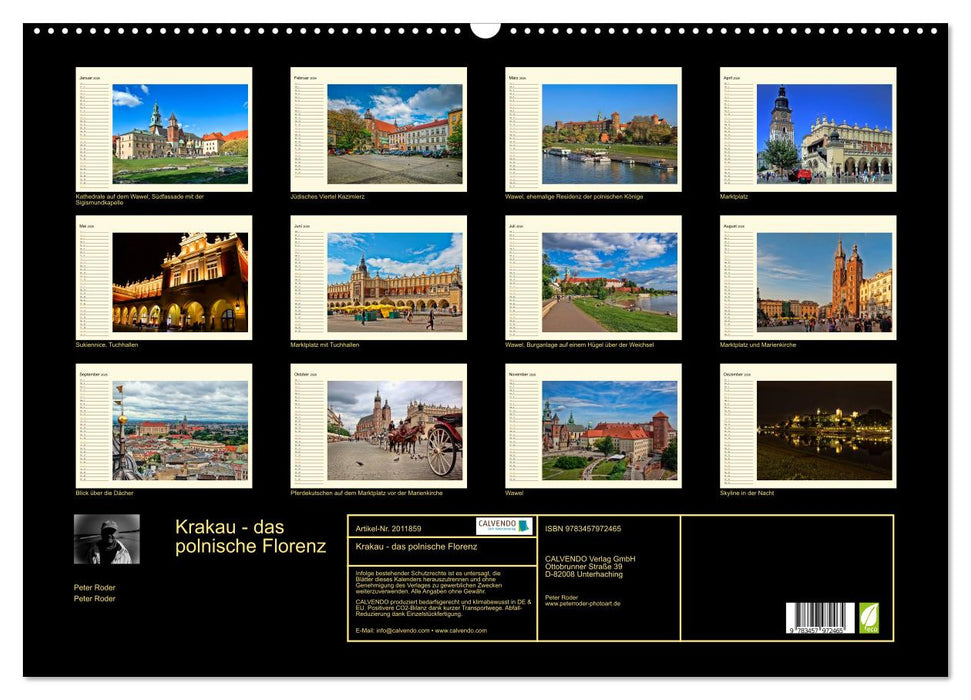 Krakau - das polnische Florenz (CALVENDO Wandkalender 2026)