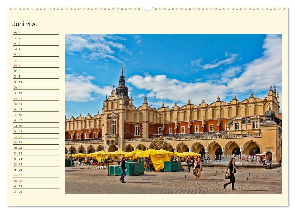 Krakau - das polnische Florenz (CALVENDO Wandkalender 2026)