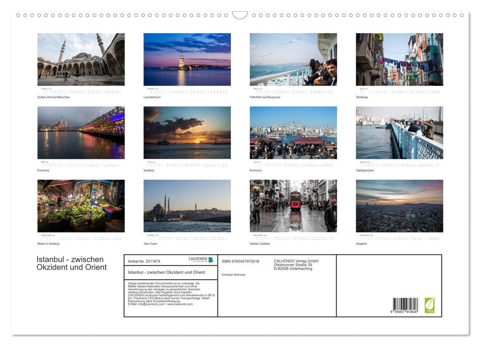 Istanbul - zwischen Okzident und Orient (CALVENDO Wandkalender 2026)