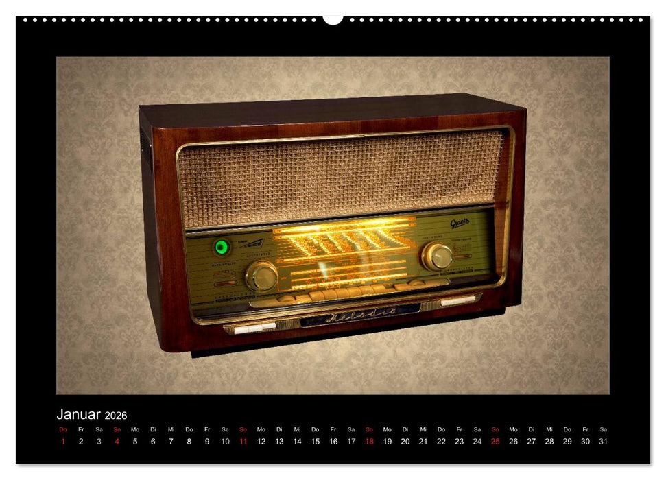 Dampfradios - Antike Radios mit Charme und Patina (CALVENDO Premium Wandkalender 2026)