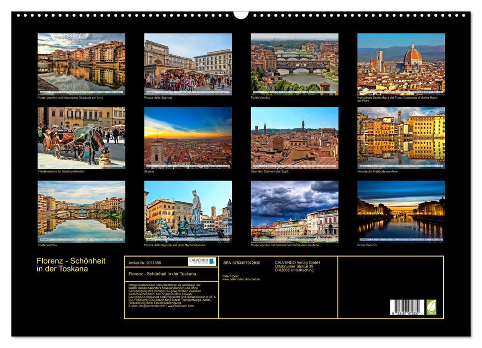 Florenz - Schönheit in der Toskana (CALVENDO Wandkalender 2026)