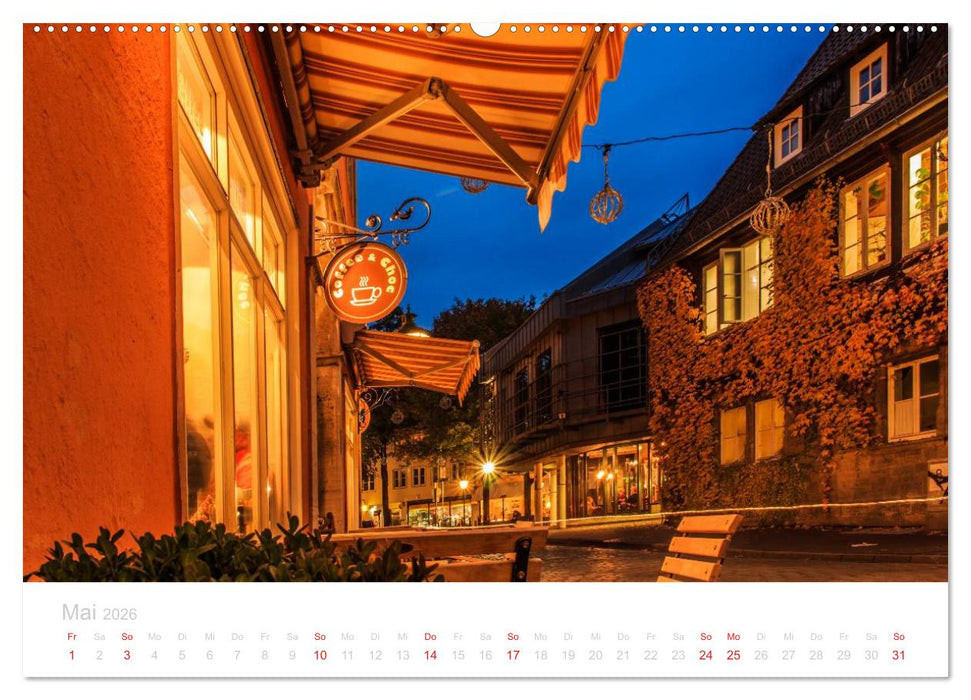 Hannover bei Nacht (CALVENDO Premium Wandkalender 2026)