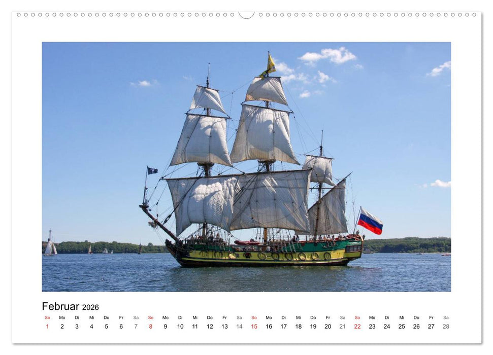 Traditionsschiffe auf der Ostsee (CALVENDO Premium Wandkalender 2026)