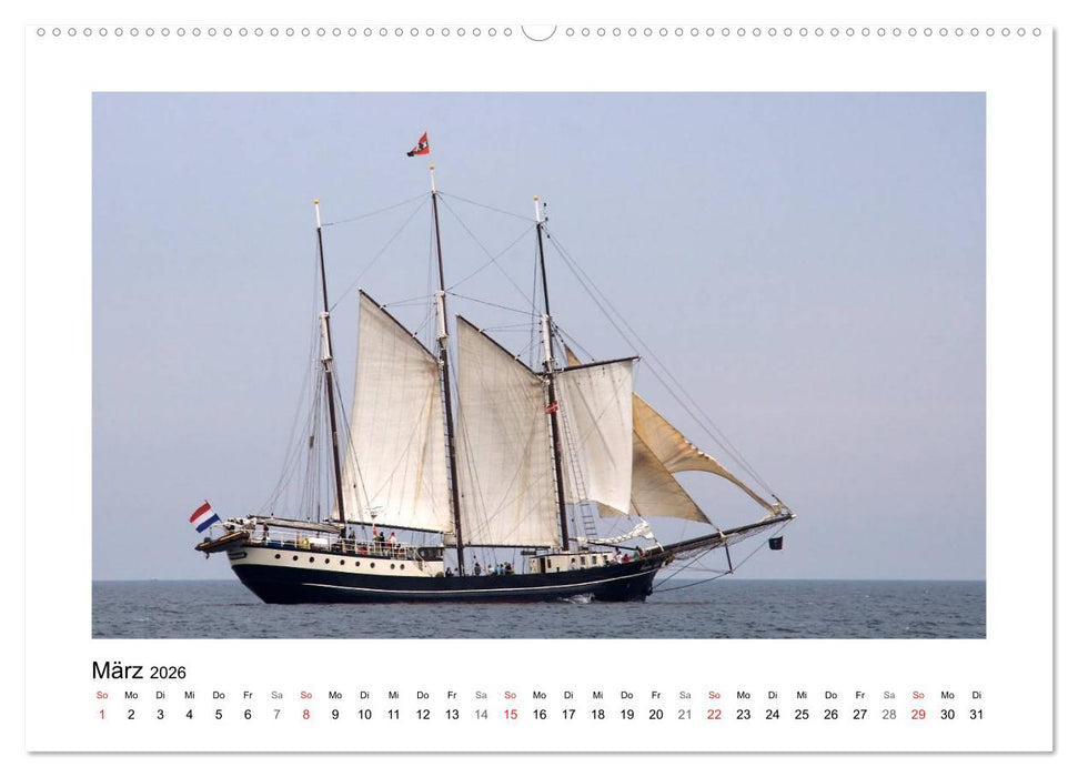 Traditionsschiffe auf der Ostsee (CALVENDO Premium Wandkalender 2026)